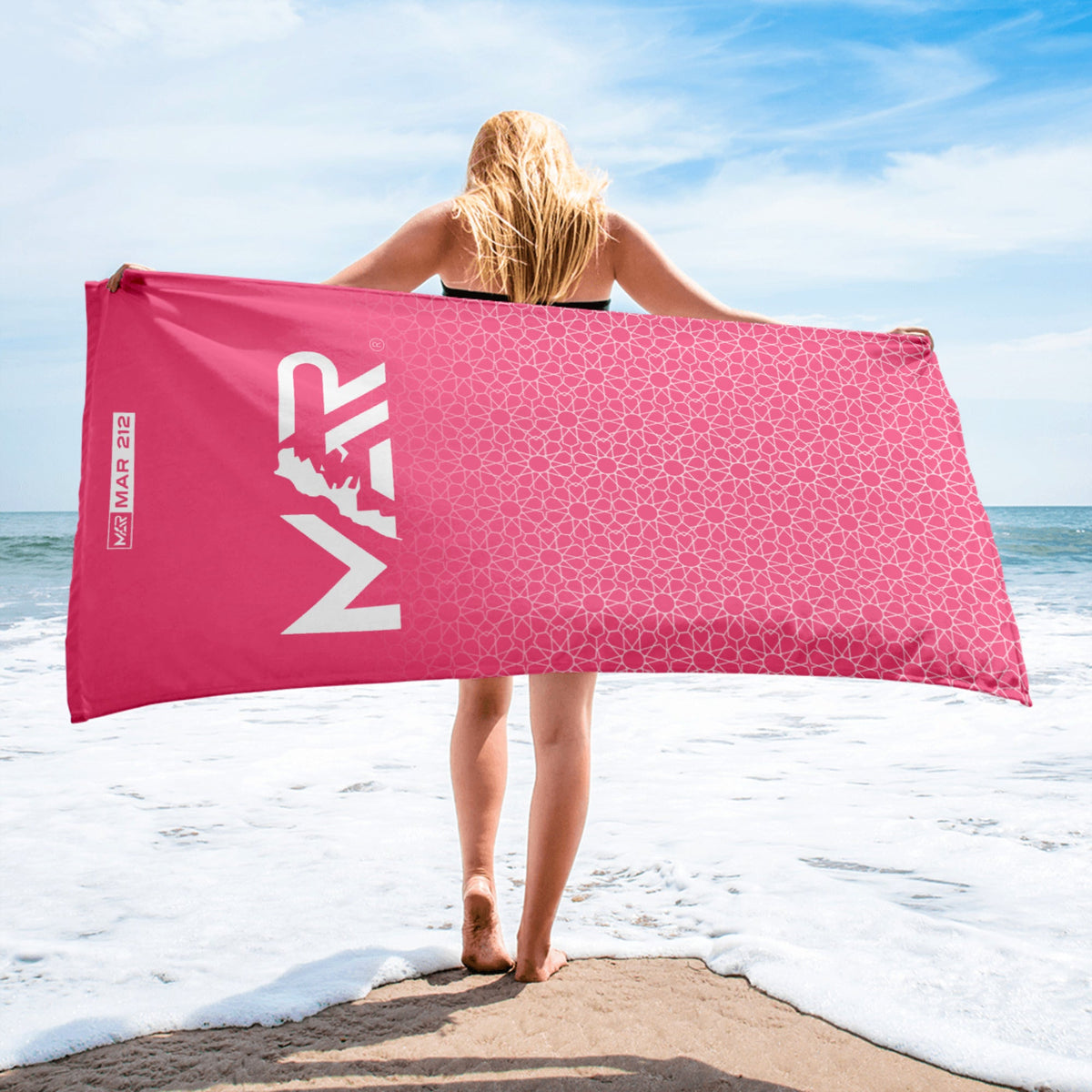 Drap de plage MAR rose