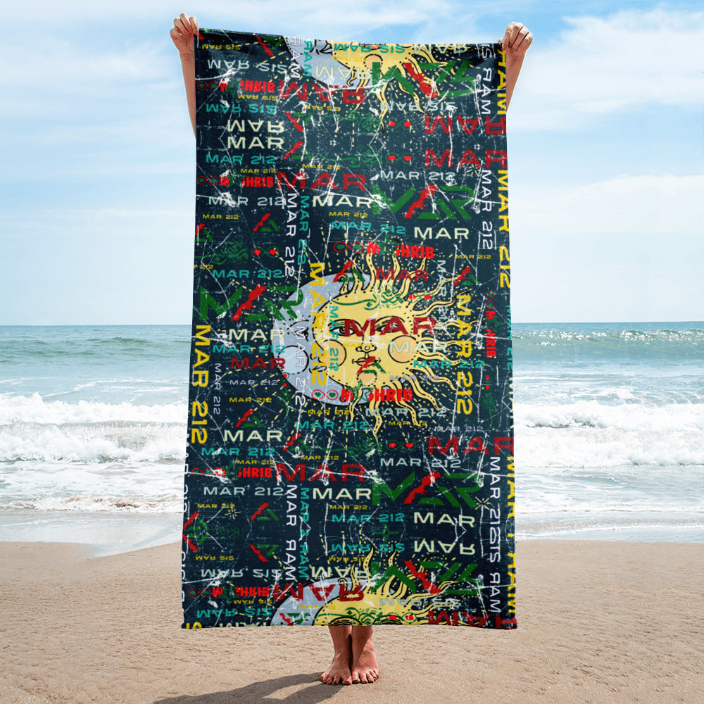 Drap de plage MAR Soleil et Lune