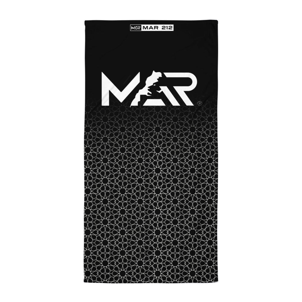 Drap de plage noir Collection MAR Mosaïque