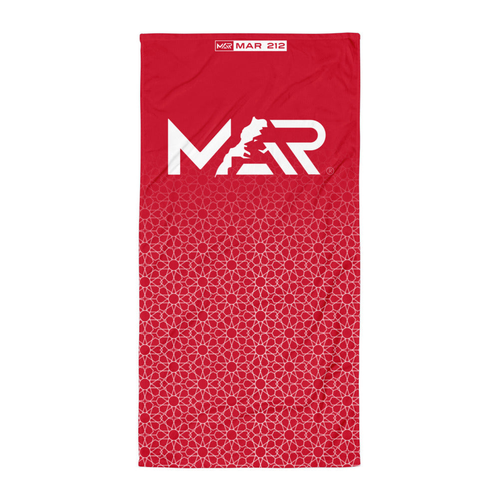 Drap de plage rouge Collection MAR Mosaïque