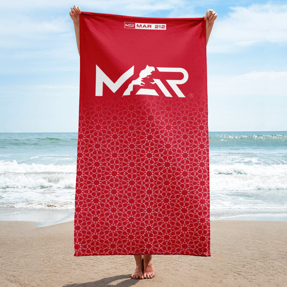 Drap de plage rouge Collection MAR Mosaïque