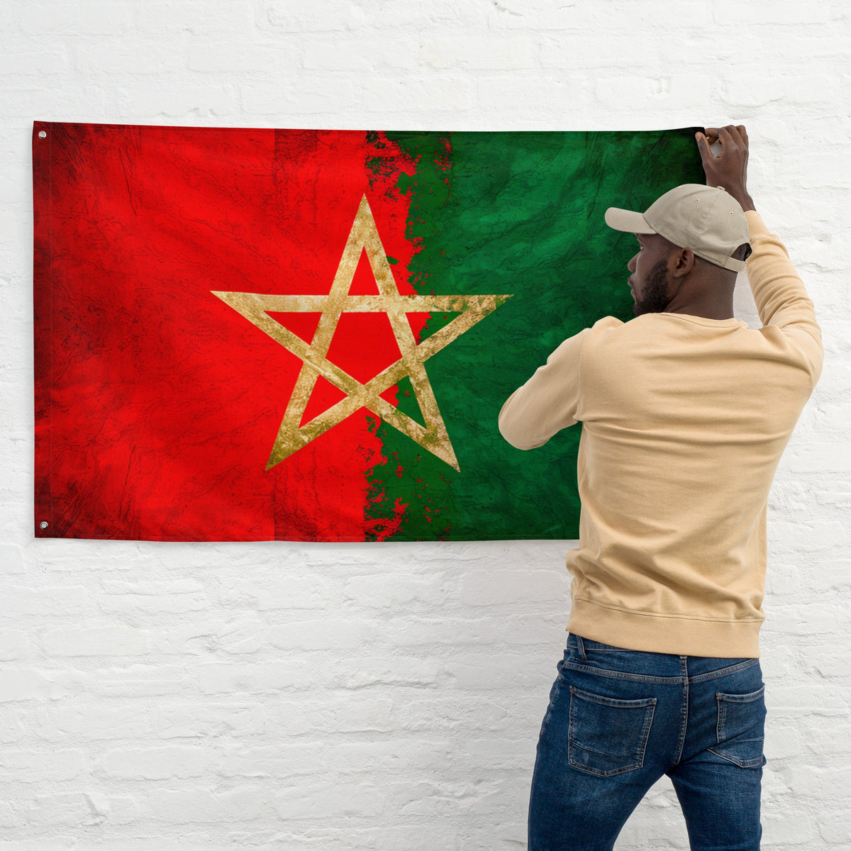 Drapeau Maroc Gold star