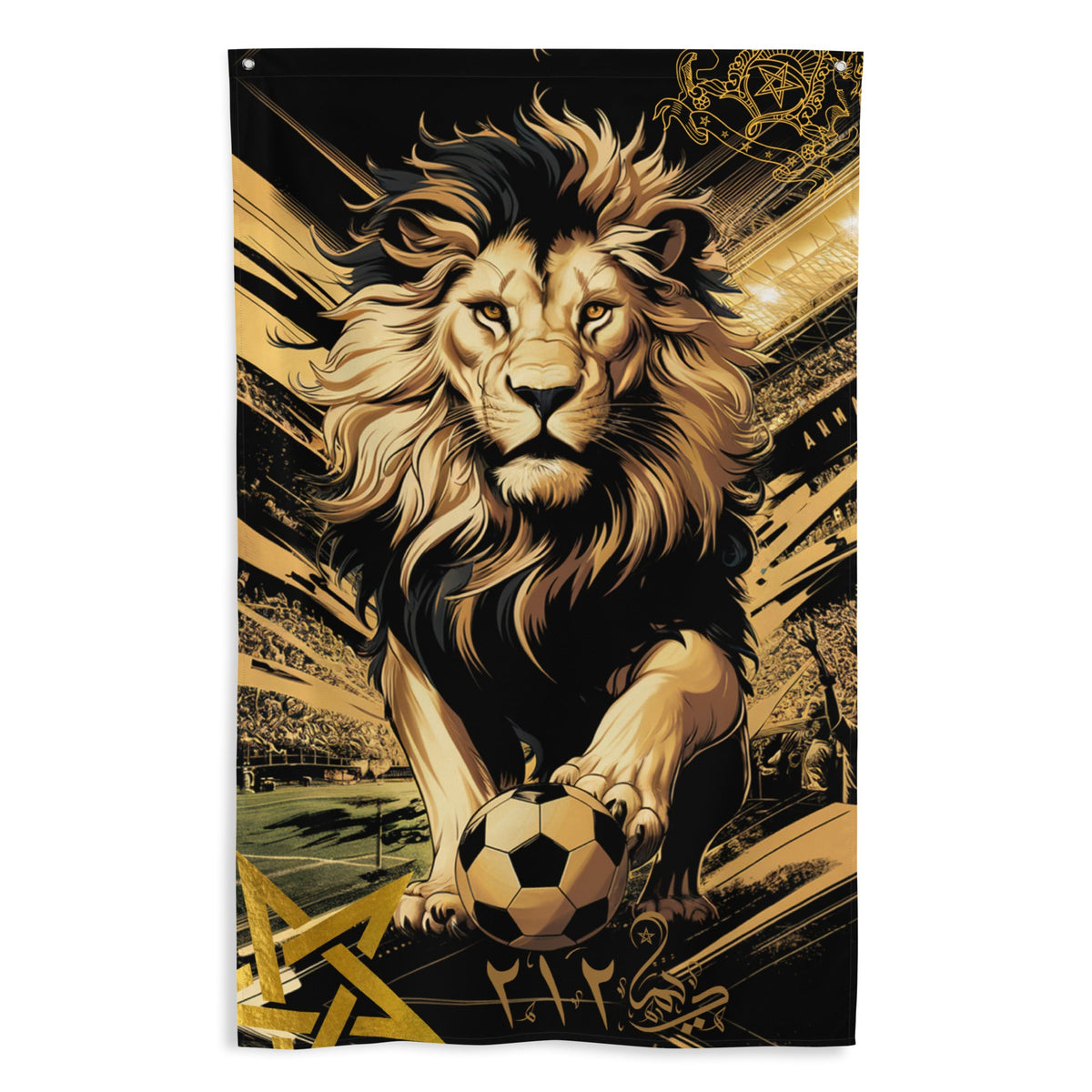 Drapeau Maroc Lion Atlas supporter Maroc