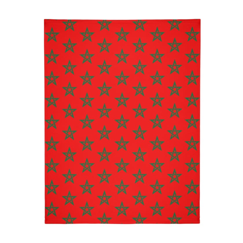 Drapeau Maroc Longue couverture verticale en flanelle