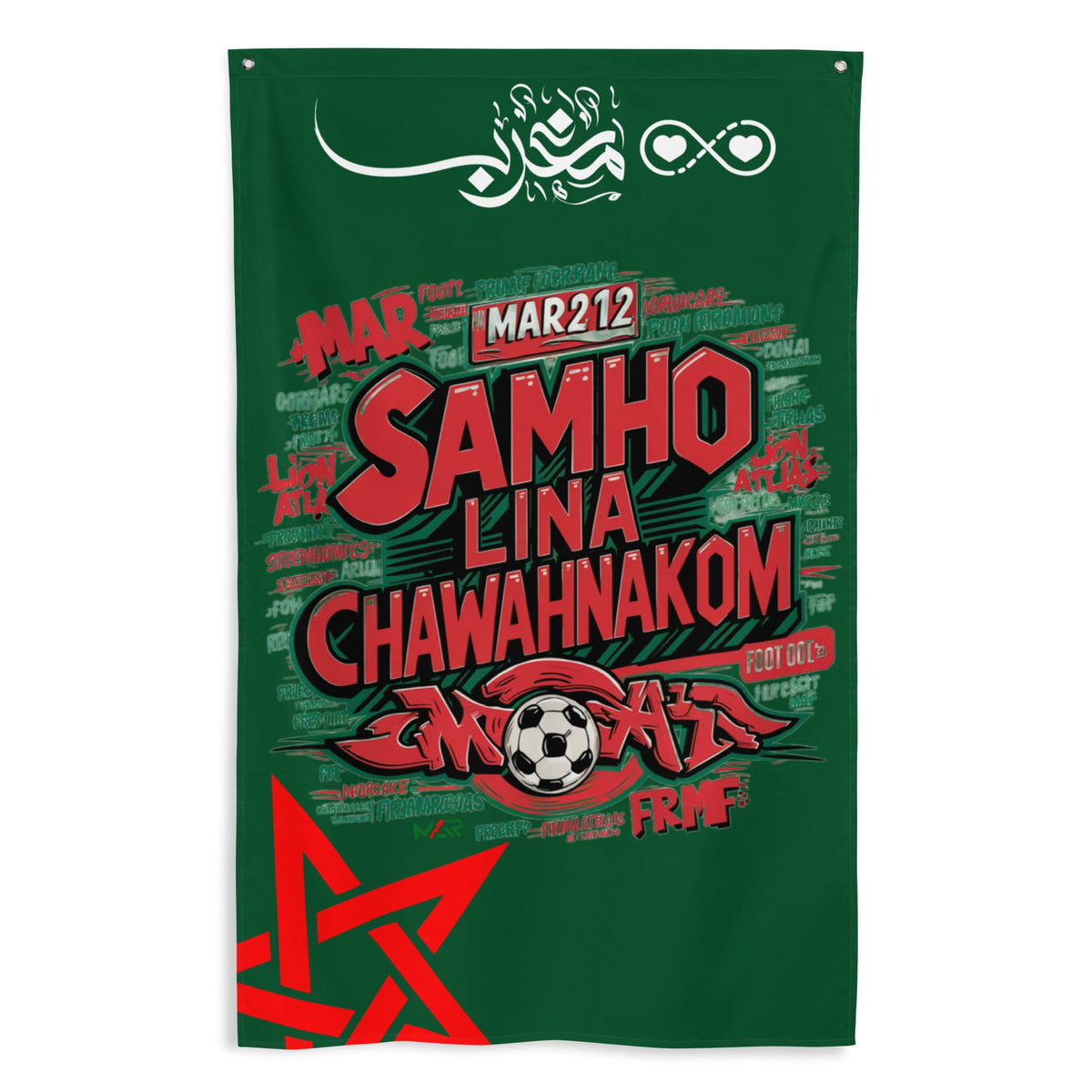 Drapeau Maroc supporter Football Marocain