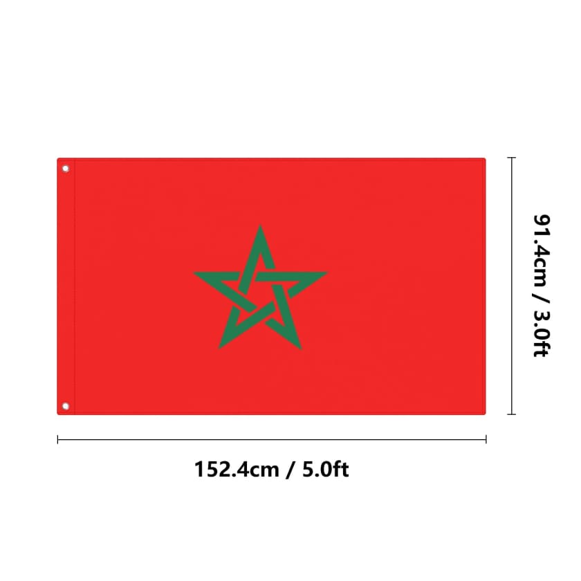 Drapeaux Maroc de jardin 3x5 Ft