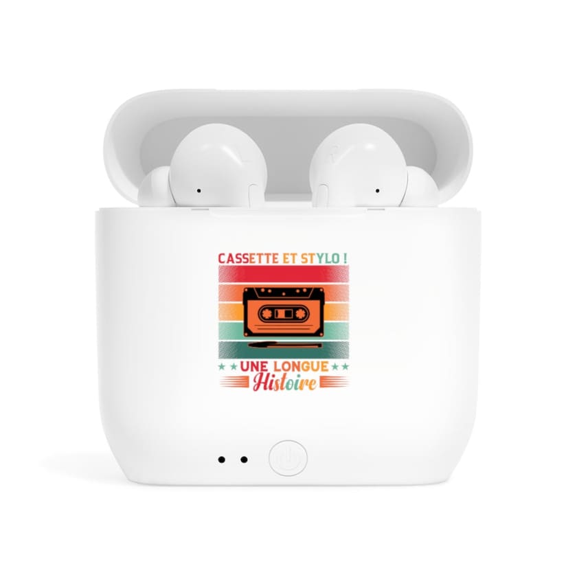 Écouteurs airpods Cassette et stylo - White / One size - 