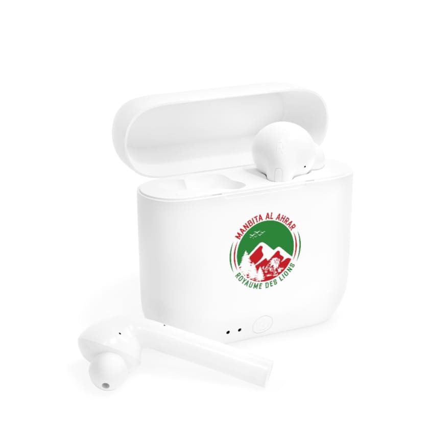 Écouteurs airpods Manbita Ala7rar Lions de l’Atlas - White /