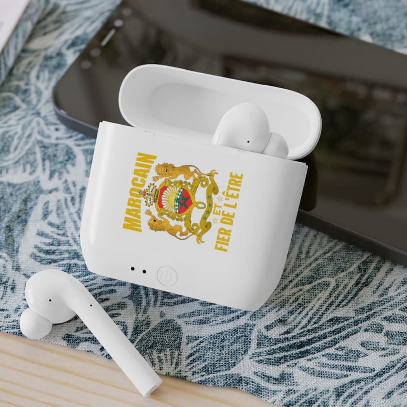 Écouteurs airpods Marocain et Fier de L’être - White / One 