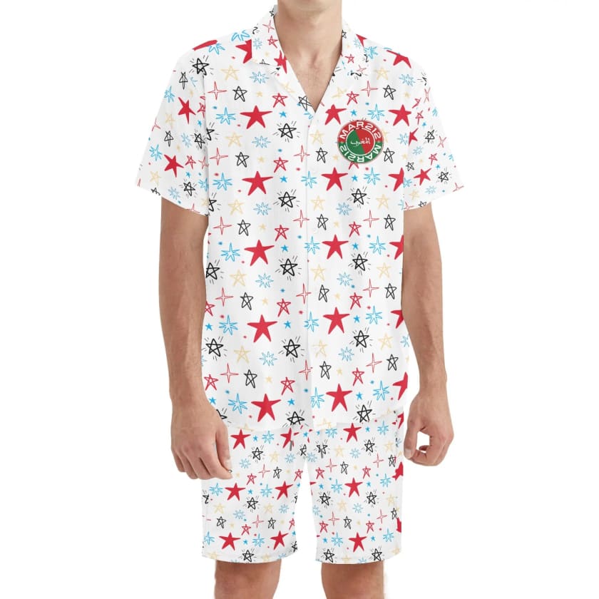 Ensemble hawaïenne homme chemise et short MAR