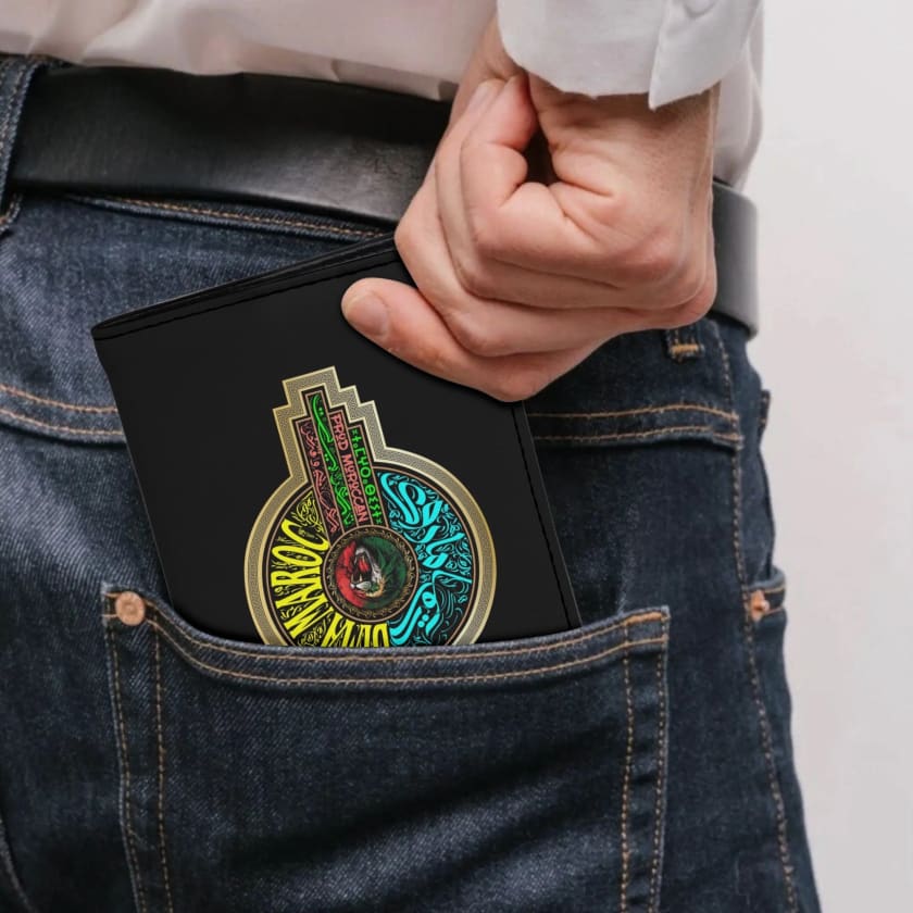 Etui passeport noir logo FRMF inspiration