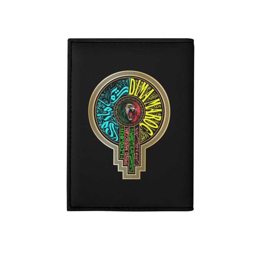 Etui passeport noir logo FRMF inspiration