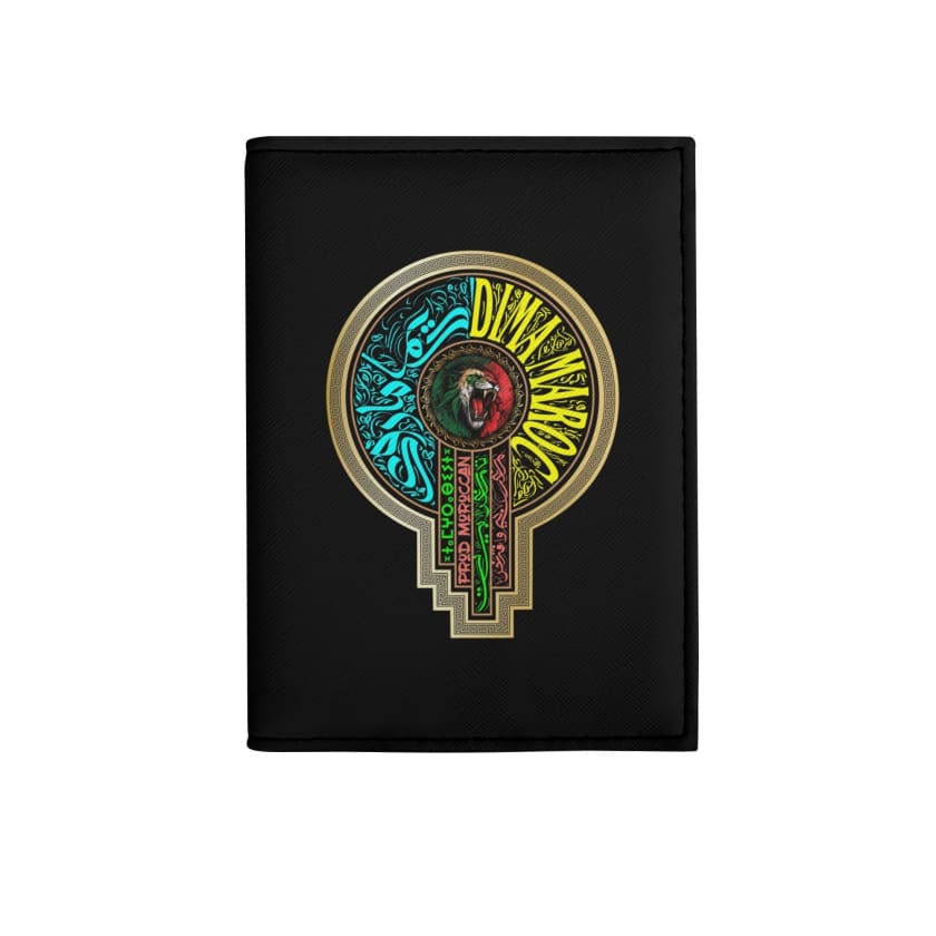 Etui passeport noir logo FRMF inspiration