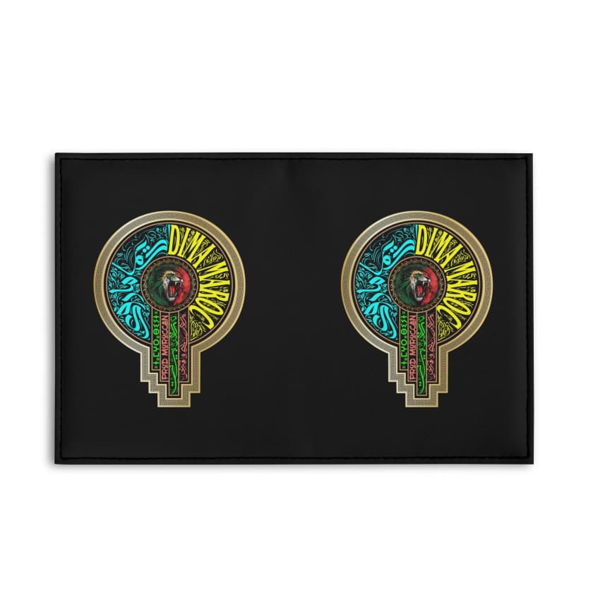 Etui passeport noir logo FRMF inspiration