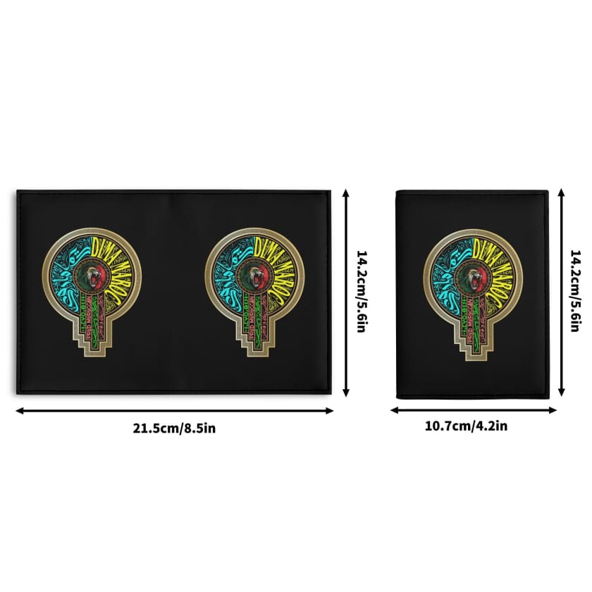 Etui passeport noir logo FRMF inspiration