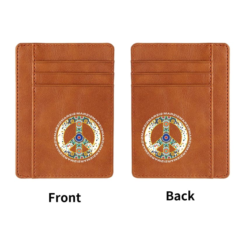 Étui pour carte bancaire peace and love Zellige