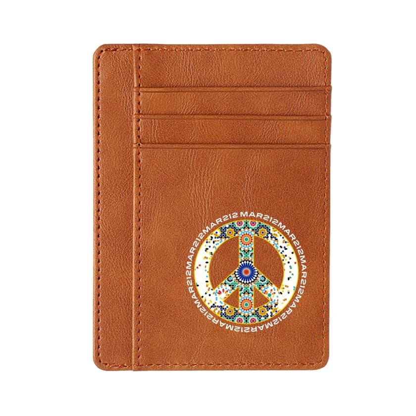 Étui pour carte bancaire peace and love Zellige