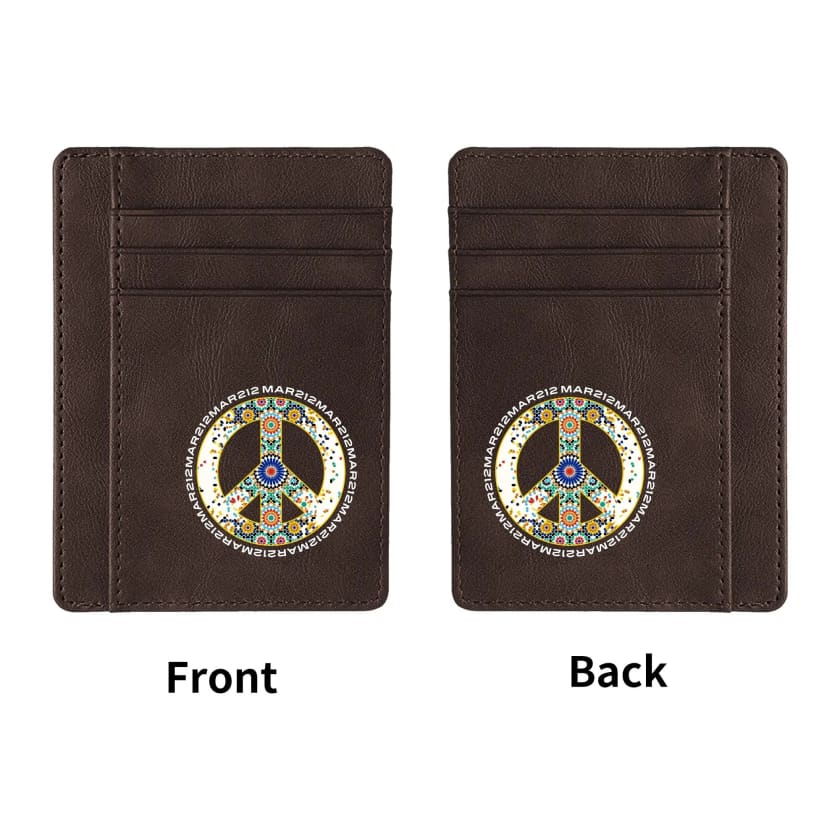 Étui pour carte bancaire peace and love Zellige