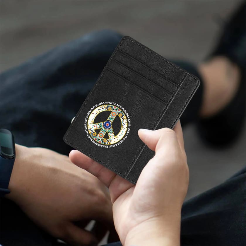 Étui pour carte bancaire peace and love Zellige