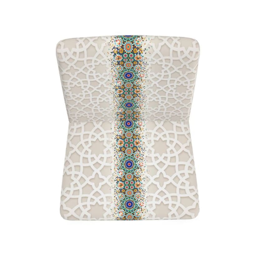 Fauteuil luxueux motifs Zellige Marocain pièce unique