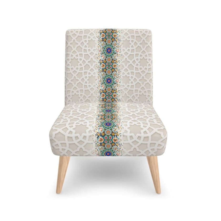 Fauteuil luxueux motifs Zellige Marocain pièce unique