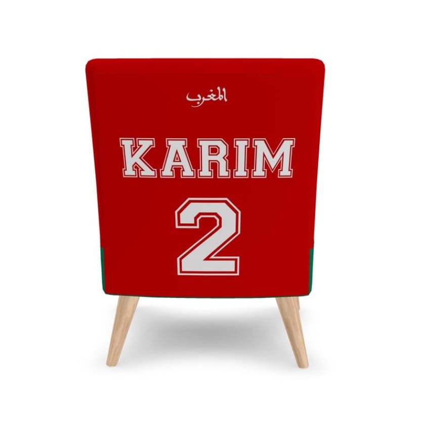 Fauteuil maillot de foot Maroc en velours doux
