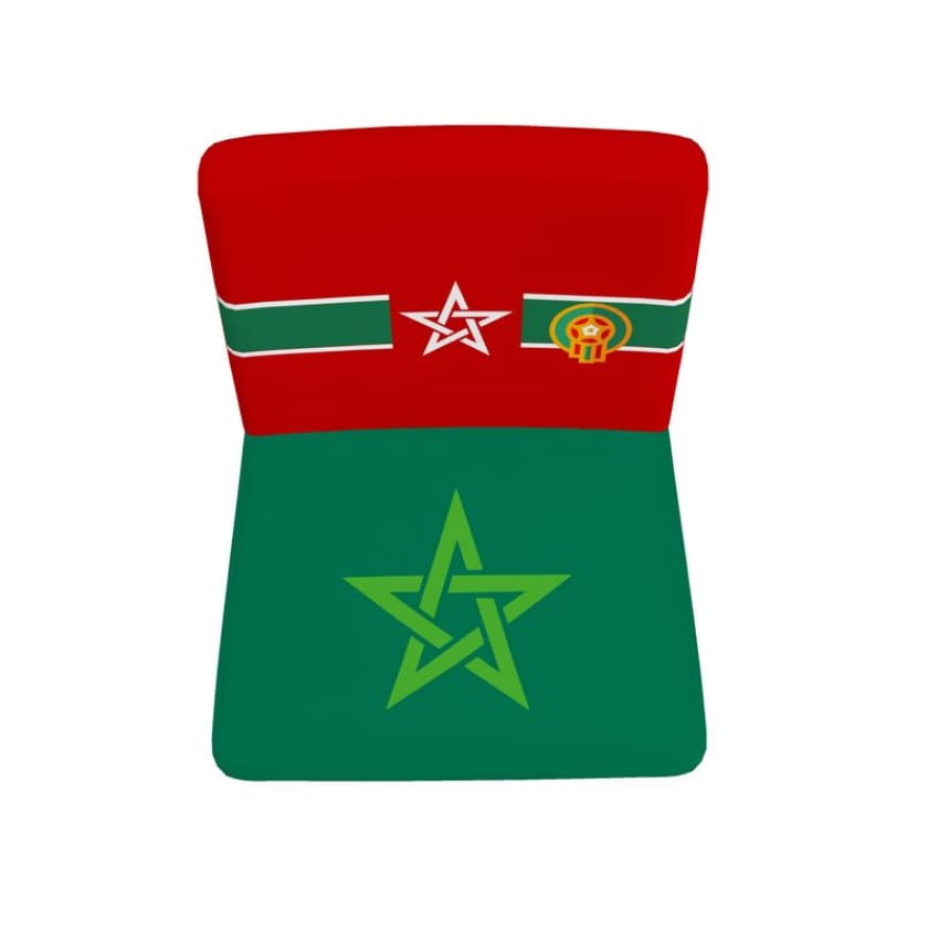 Fauteuil maillot de foot Maroc en velours doux