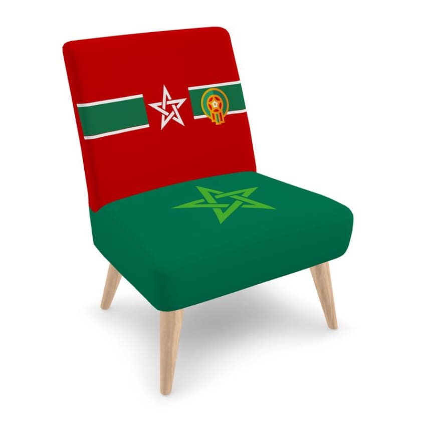 Fauteuil maillot de foot Maroc en velours doux
