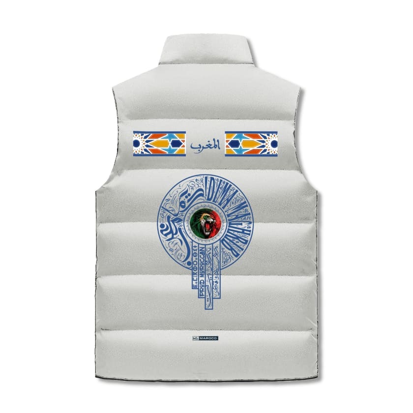 Gilet à capuche MA Motif Zellige design Maillot Maroc