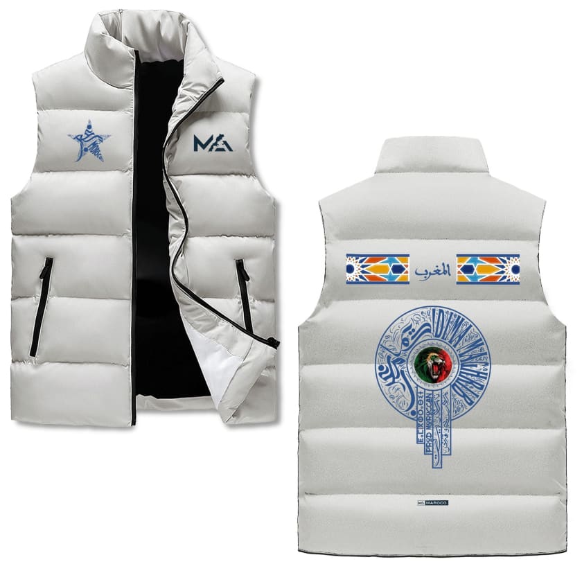 Gilet à capuche MA Motif Zellige design Maillot Maroc