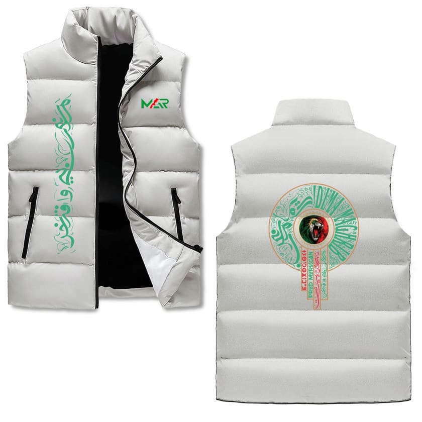 Gilet à capuche MAR sans manche matelassé Design Marocain