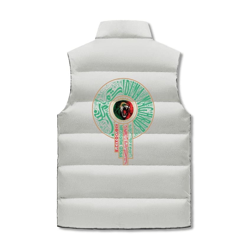 Gilet à capuche MAR sans manche matelassé Design Marocain