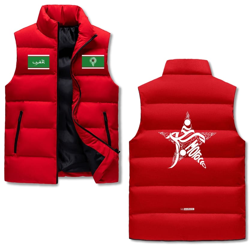 Gilet à capuche sans manche matelassé Design Maillot Maroc