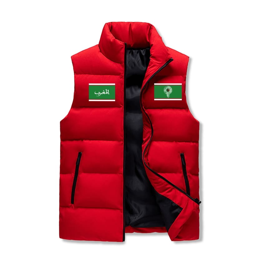 Gilet à capuche sans manche matelassé Design Maillot Maroc