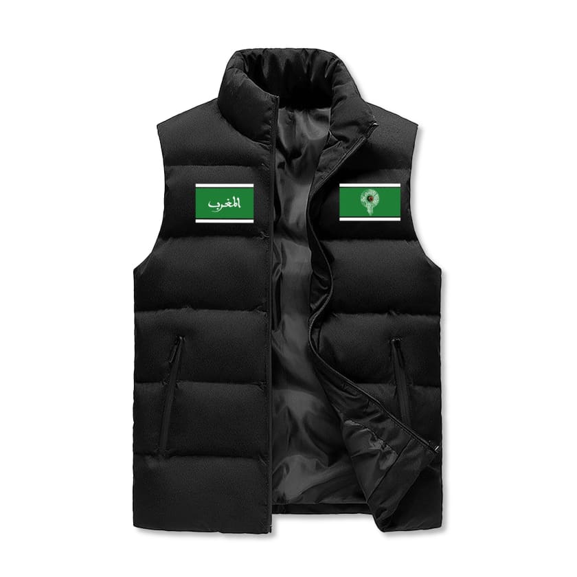 Gilet à capuche sans manche matelassé Design Maillot Maroc