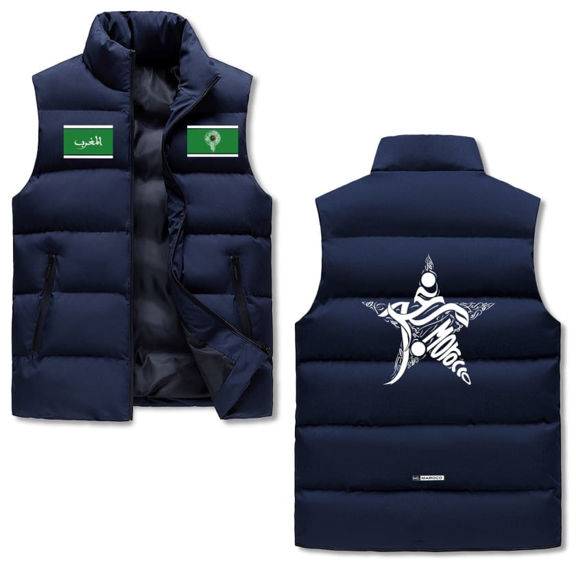 Gilet à capuche sans manche matelassé Design Maillot Maroc