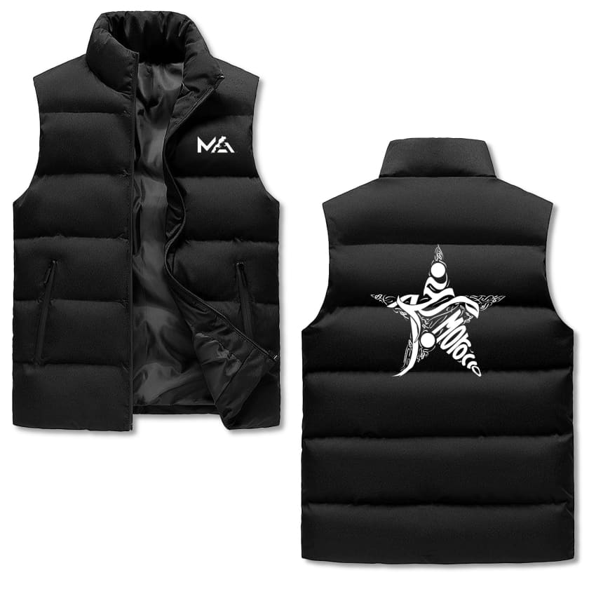 Gilet à capuche sans manche matelassé Design Maroc logo MA