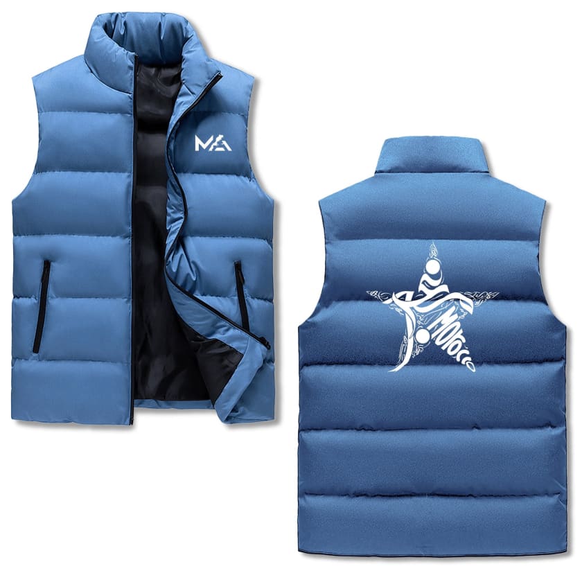 Gilet à capuche sans manche matelassé Design Maroc logo MA