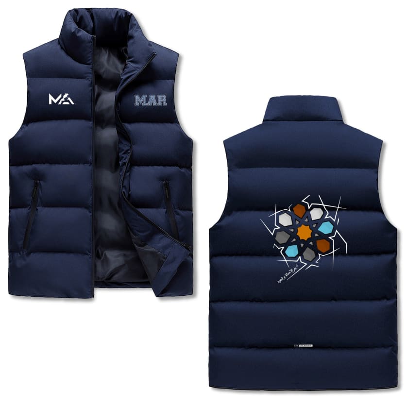 Gilet polaire MA Arabesque chaud à col montant et fermeture