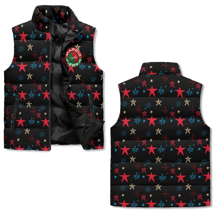 Gilet polaire noir étoilé MAR unisexe