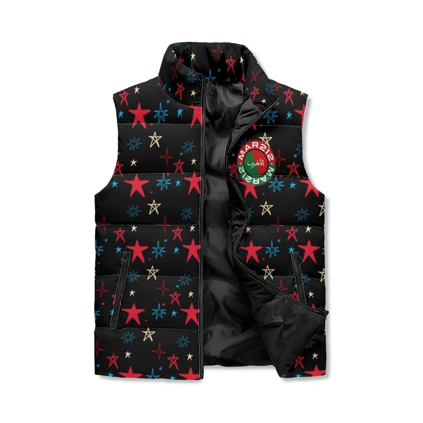 Gilet polaire noir étoilé MAR unisexe