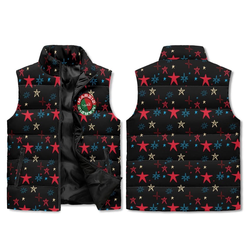 Gilet polaire noir étoilé MAR unisexe