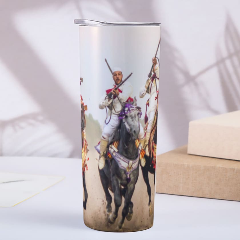 Gobelet Tbourida Fantasia Maroc en acier inoxydable