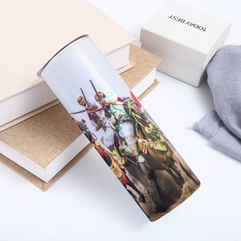 Gobelet Tbourida Fantasia Maroc en acier inoxydable