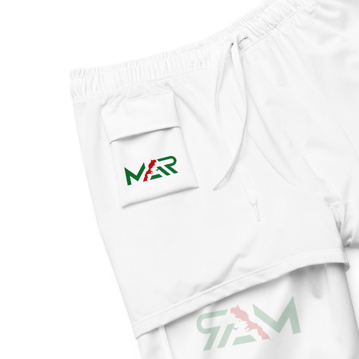 Maillot de bain blanc dima Maroc logo fédération inspi homme
