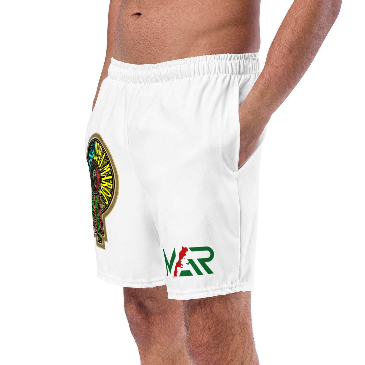 Maillot de bain blanc dima Maroc logo fédération inspi homme