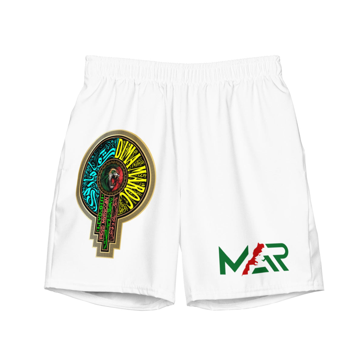 Maillot de bain blanc dima Maroc logo fédération inspi homme