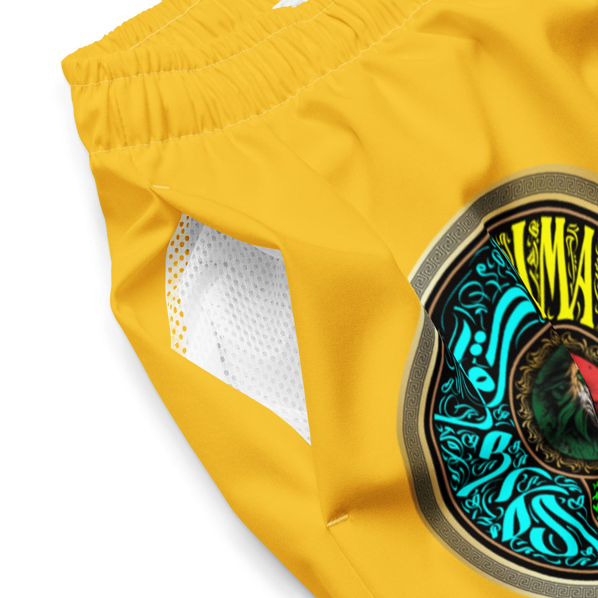 Maillot de bain jaune dima Maroc logo fédération homme