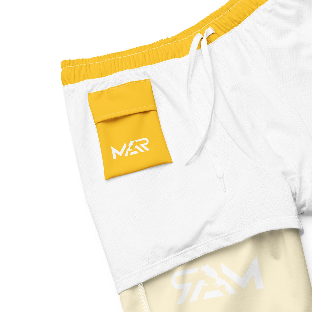 Maillot de bain jaune dima Maroc logo fédération homme