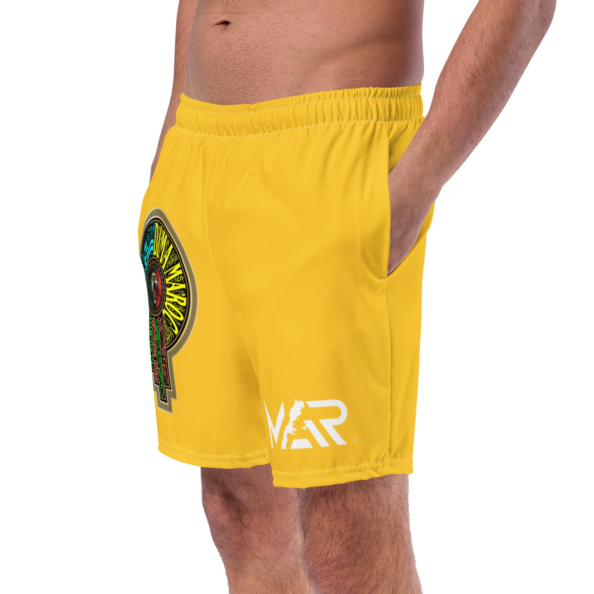 Maillot de bain jaune dima Maroc logo fédération homme